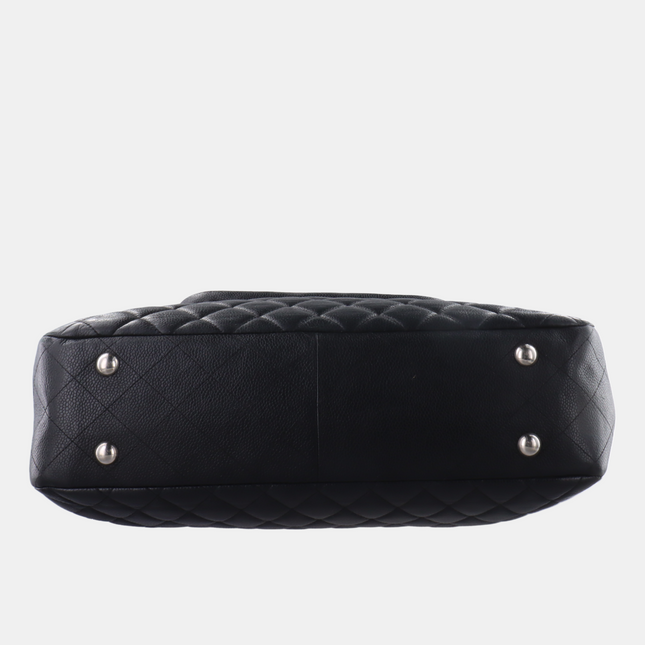 Chanel 2014 Paris-Edinburgh Flap Tote Bag Black Caviar Leather