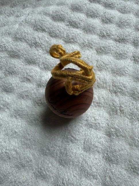 Loro Piana Ribbon-Accent Wooden Sphere Charm