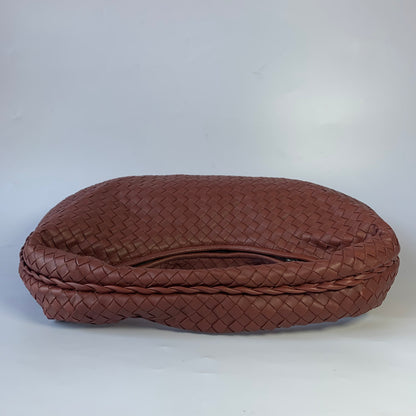 Bottega Veneta Intrecciato Hobo Bag Medium Burgundy Lambskin leather New Design