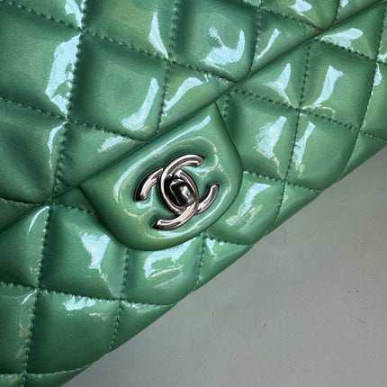 Sold Chanel Envelope Clutch with Chains 2013 Shoulder Bag Apple Green Patent Leather