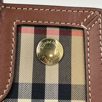 Sold Burberry Title Tote Small Leather Handbag