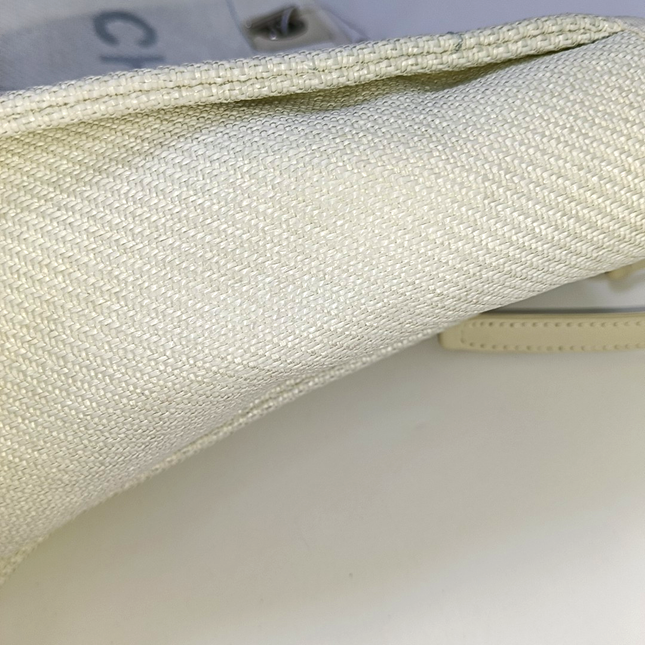 Chanel Deauville Tote Light Blue Denim Leather Trim Small 32cm