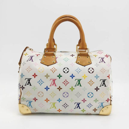 Louis Vuitton x Takashi Murakami Speedy 30 Lock White Multicolor