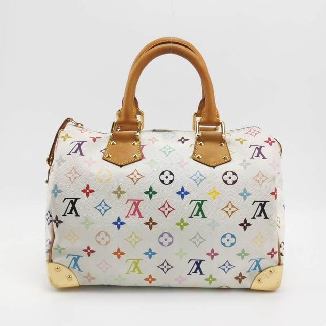 Louis Vuitton x Takashi Murakami Speedy 30 Lock White Multicolor