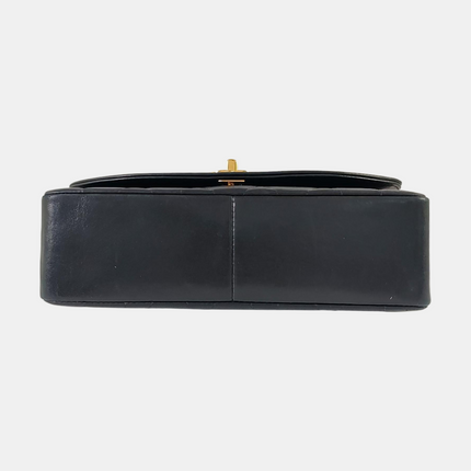 Chanel Diana CC Flap Bag Medium Vintage Black Lambskin Leather with 24k Gold HW, 1991-1994