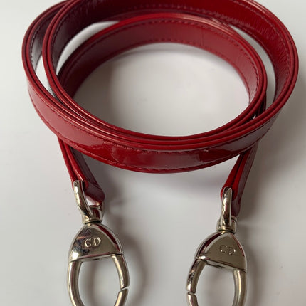 Sold Lady Dior Medium Bag Red Patent Leather