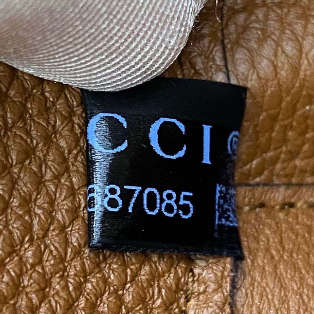 Sac porté épaule large Gucci Jackie 1961 camel avec bandoulière