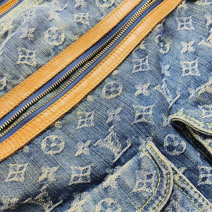 Louis Vuitton Monogram Blue Denim Baggy GM Large Shoulder Bag