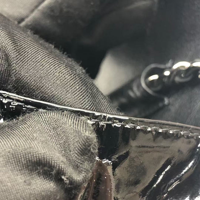 Chanel Wallet on Chain Classic Flap Black Patent Leather