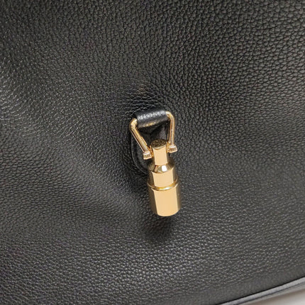 Gucci Jackie 1961 Black Large Pebbled Leather Shoulder Bag with Strap