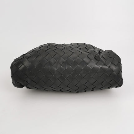 Bottega Veneta Pouch Large Intrecciato Black Calfskin Leather Clutch