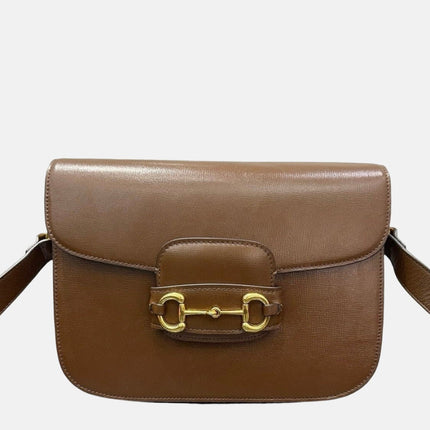 Gucci 1955 Horsebit Shoulder Bag Caramel Brown Small Leather-Luxbags
