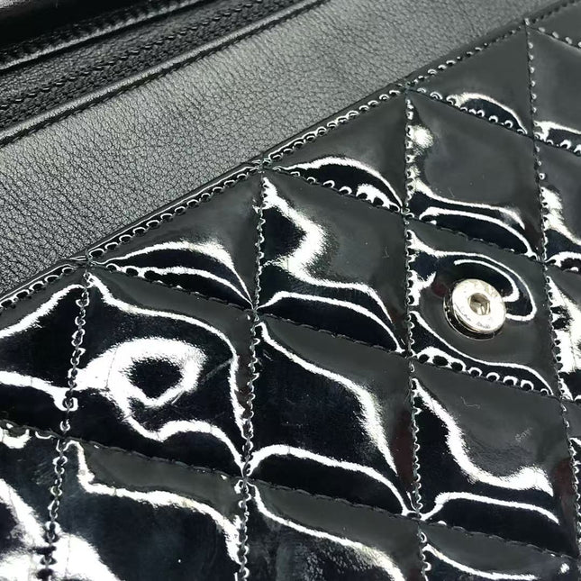 Chanel Wallet on Chain Classic Flap Black Patent Leather