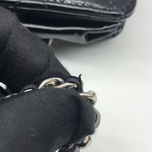 Chanel Wallet on Chain Classic Flap Black Patent Leather