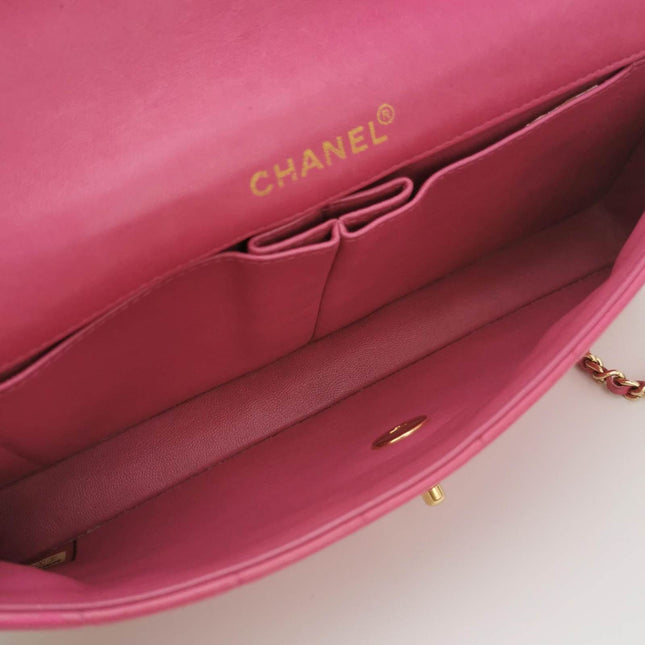 Sold Chanel East West Chocolate Bar Fuchsia Pink Leather