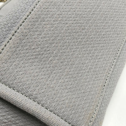 Chanel Deauville Tote Medium Grey Denim Top Handle