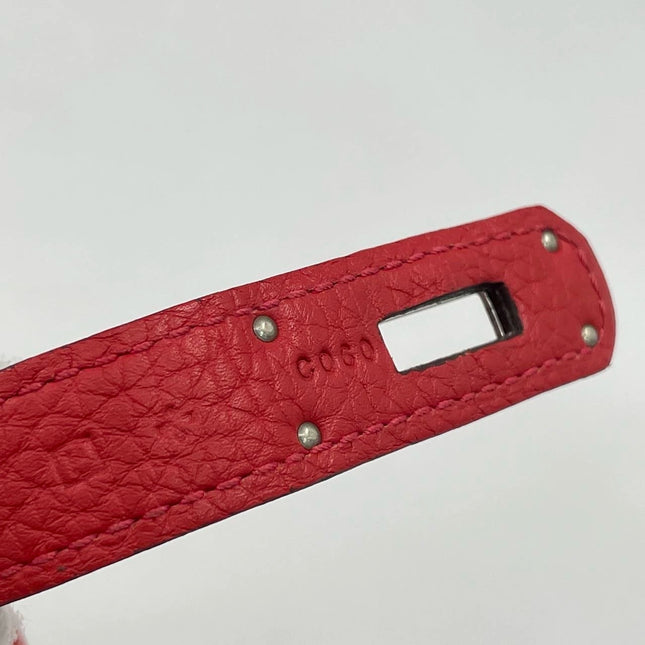 Hermes Birkin 30 Red Togo Leather Palladium Hardware 2012