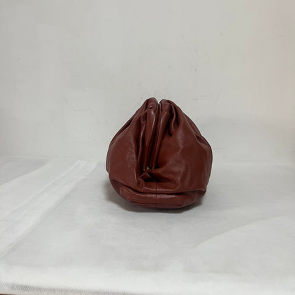 Bottega Veneta Pouch Calfskin Leather Brick Red Large