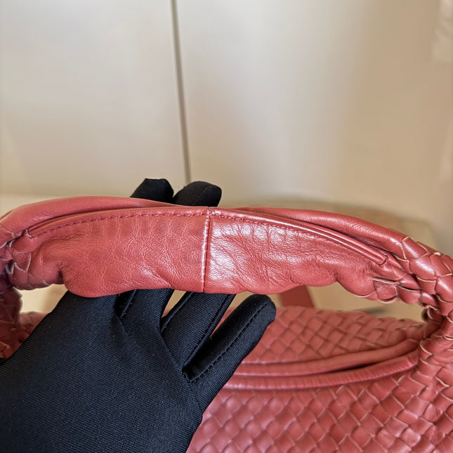 Bottega Veneta Hobo Bag leather Burgundy Medium 40cm