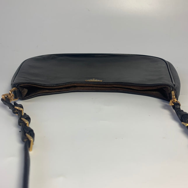 Sold Prada Cleo Vintage Black Leather Gold Hardware