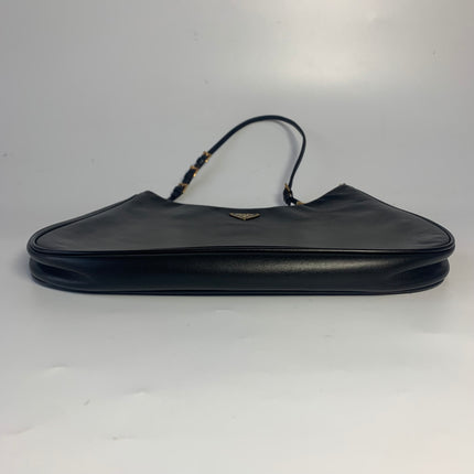 Sold Prada Cleo Vintage Black Leather Gold Hardware