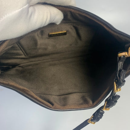 Sold Prada Cleo Vintage Black Leather Gold Hardware