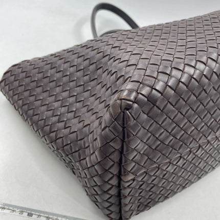Sold Bottega Veneta Cabat Large Intreccio Leather Tote Bag Dark Chocolate Brown with Pouch 40cm
