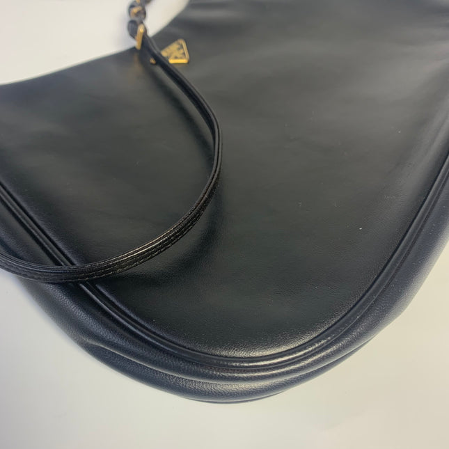 Sold Prada Cleo Vintage Black Leather Gold Hardware