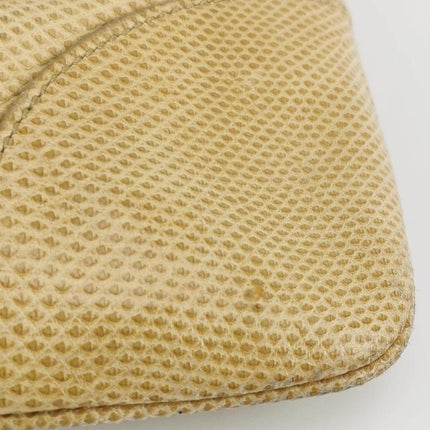 Sold Gucci Jackie Vintage Yellow Gold Exotic Lizard-skin Leather Shoulder Bag