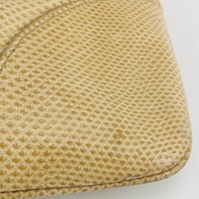 Sold Gucci Jackie Vintage Yellow Gold Exotic Lizard-skin Leather Shoulder Bag