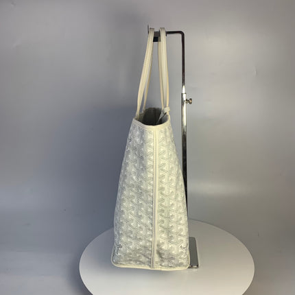 Sold Goyard Anjou PM Medium Tote White Reversible Leather Lining