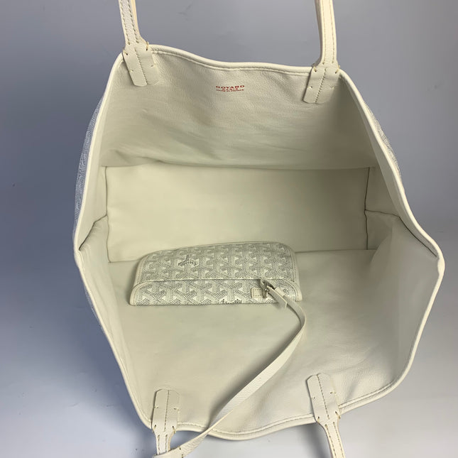 Sold Goyard Anjou PM Medium Tote White Reversible Leather Lining