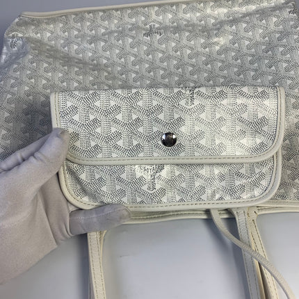 Sold Goyard Anjou PM Medium Tote White Reversible Leather Lining