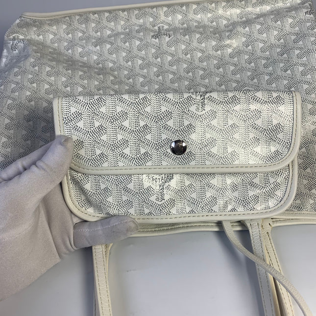 Sold Goyard Anjou PM Medium Tote White Reversible Leather Lining
