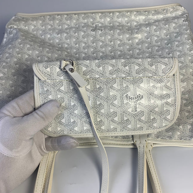 Sold Goyard Anjou PM Medium Tote White Reversible Leather Lining