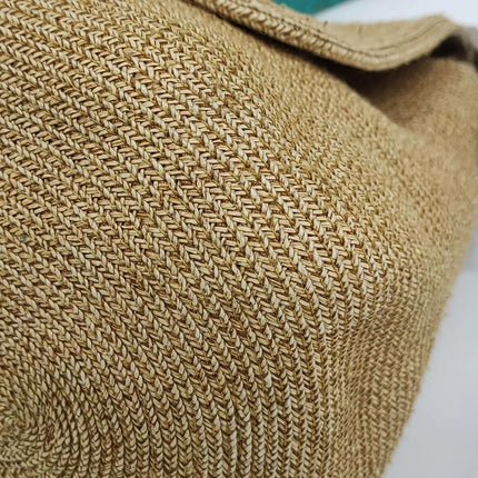 Sold Fendi Mamma Baguette Raffia Straw with Blue Leather