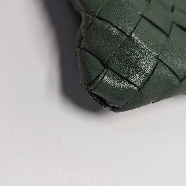 Bottega Veneta Hop Hobo Small Leather Aloe Vera Green