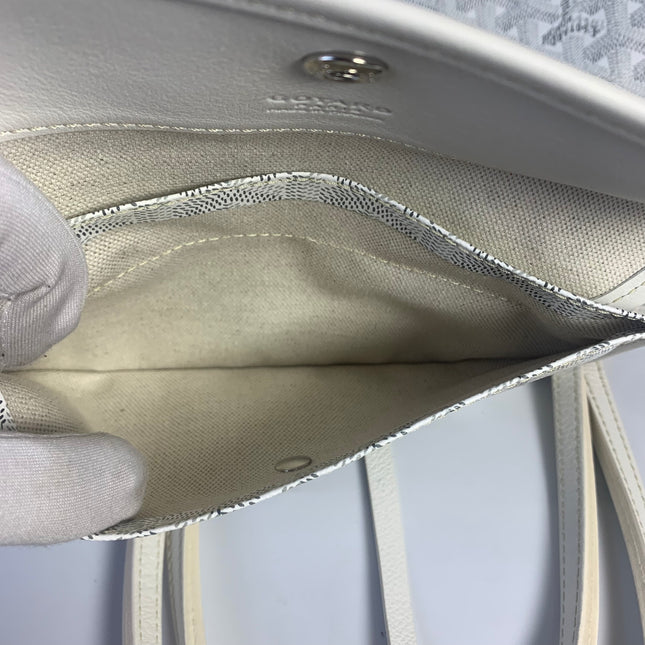 Sold Goyard Anjou PM Medium Tote White Reversible Leather Lining