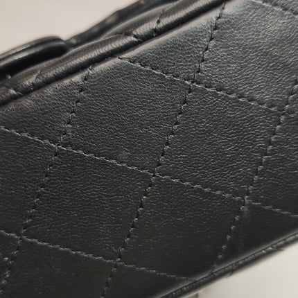Chanel Classic Flap Mini Black Lambskin Silver Hardware