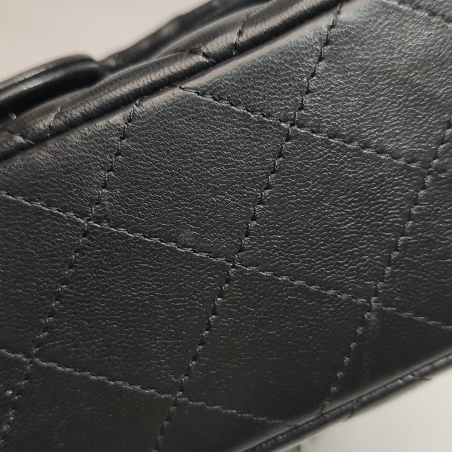 Chanel Classic Flap Mini Black Lambskin Silver Hardware