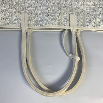 Sold Goyard Anjou PM Medium Tote White Reversible Leather Lining