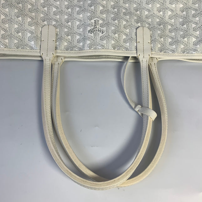 Sold Goyard Anjou PM Medium Tote White Reversible Leather Lining