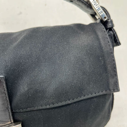 Sold FENDI Baguette Vintage Black Cloth Silver Hardware