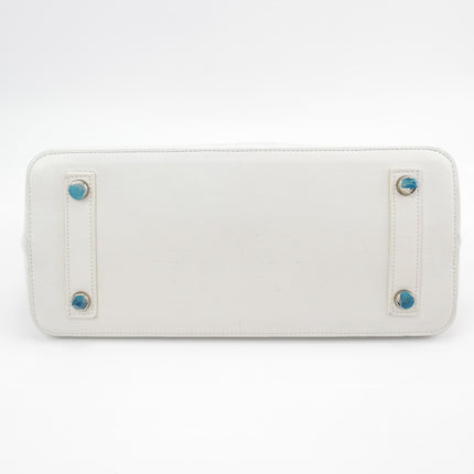 Louis Vuitton Lockit White Mesh Monogram and Leather Handbag