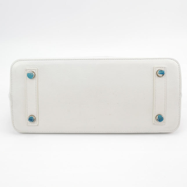 Louis Vuitton Lockit White Mesh Monogram and Leather Handbag