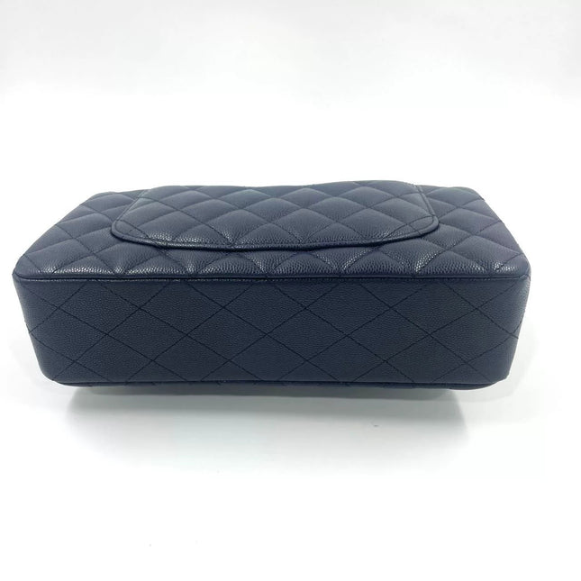 Chanel Classic Flap Small Navy Caviar Leather Gold Hardware, 2021