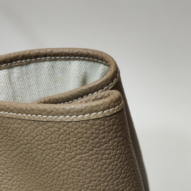 Hermes Garden Party 36 Etoupe Grey Calfskin Leather Handbag 2012