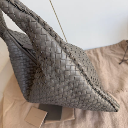 Bottega Veneta Hobo Bag Lambskin leather Dark Grey 47cm