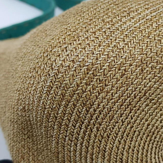Sold Fendi Mamma Baguette Raffia Straw with Blue Leather