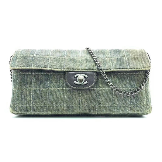 Sold Vintage Chanel East West Denim Shoulder Bag-Luxbags